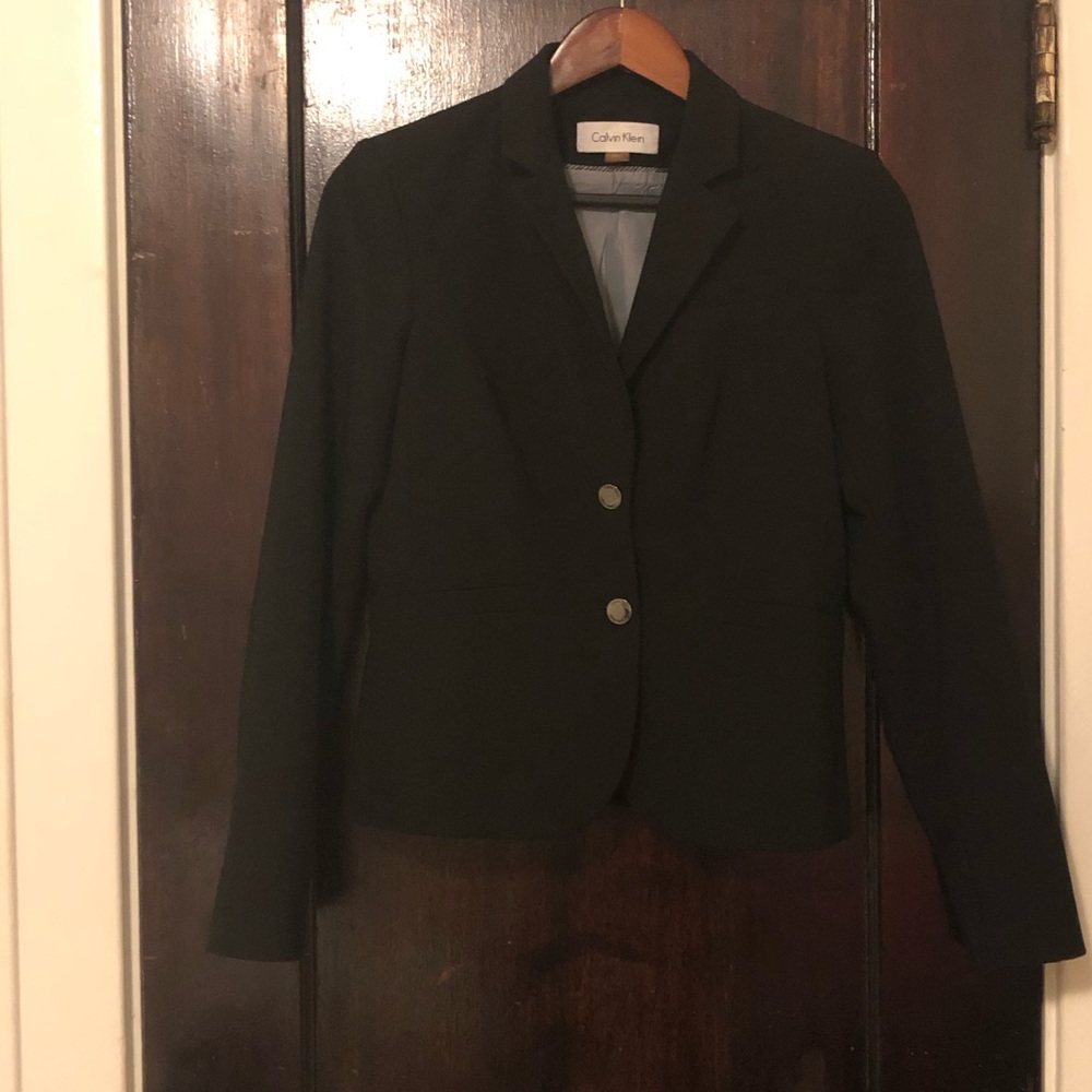Calvin Klein Black Two-button Suit Jacket